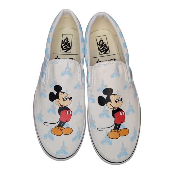 Vans x Disney World 50th Slip-On Shoes Mickey Mouse 10M/11.5W EUC Rare - Picture 2 of 11